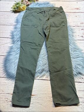 American Eagle Outfitters Olive Green Stretch Utility Pants sz 12 SHORT